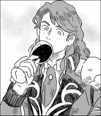 ferdinand von aegir, sampling some wine.